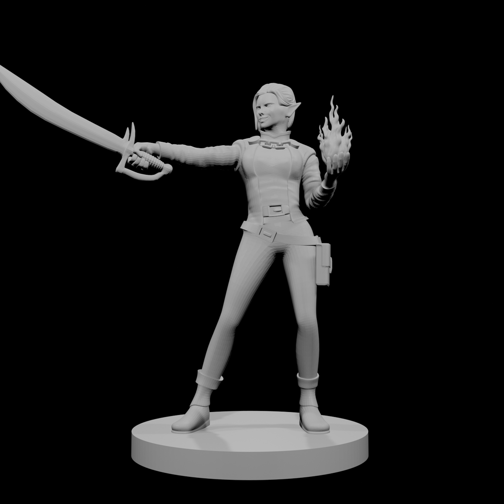 Elfe femme sorcière hexblade