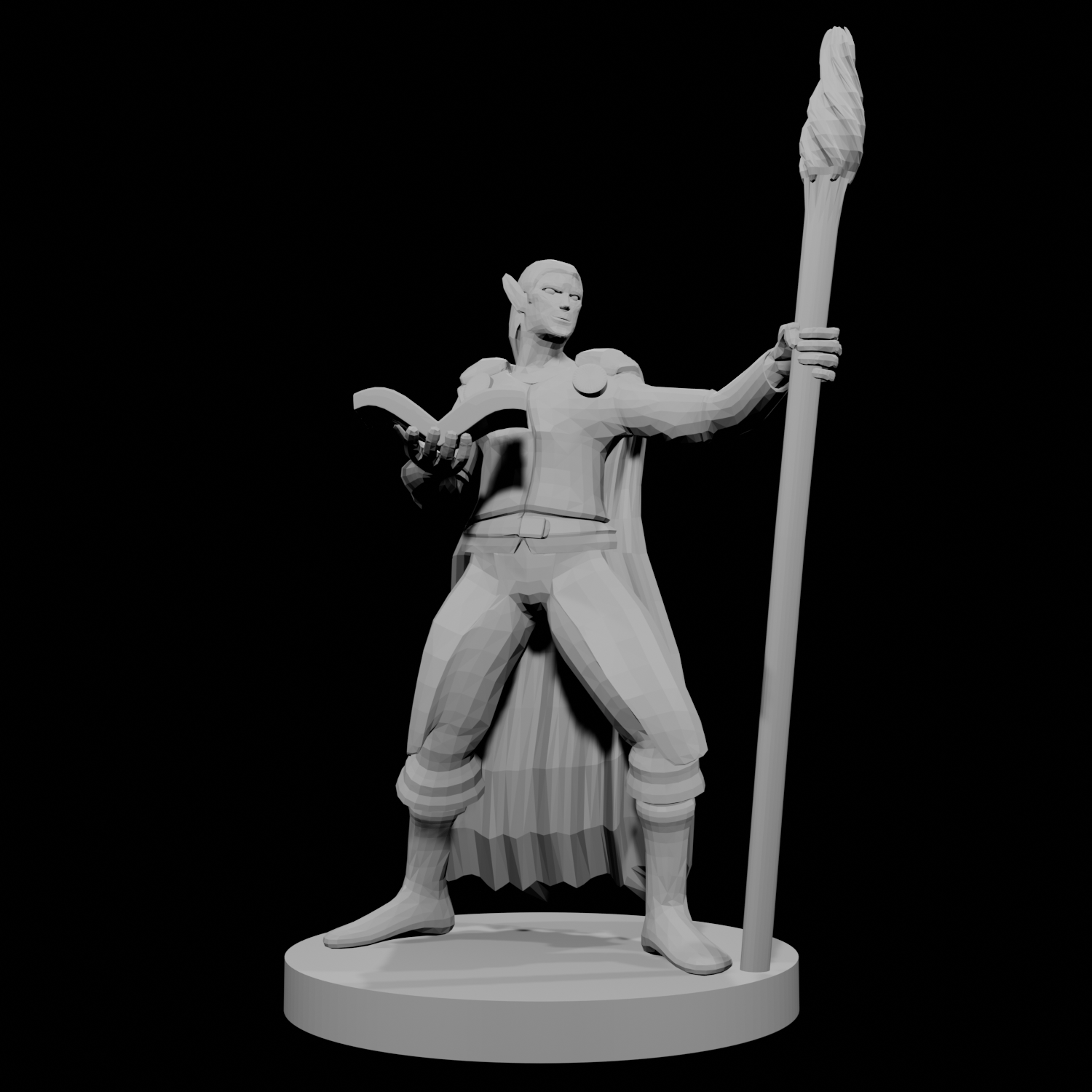 Elf Wizard Fireball