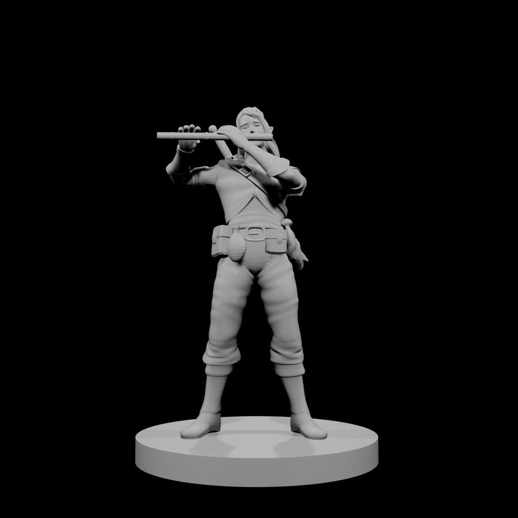 Elven Male Bard with Flute
