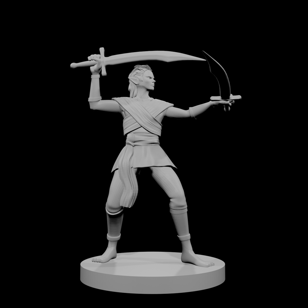 Female Elven Two Scimitar Jungle Fighter
