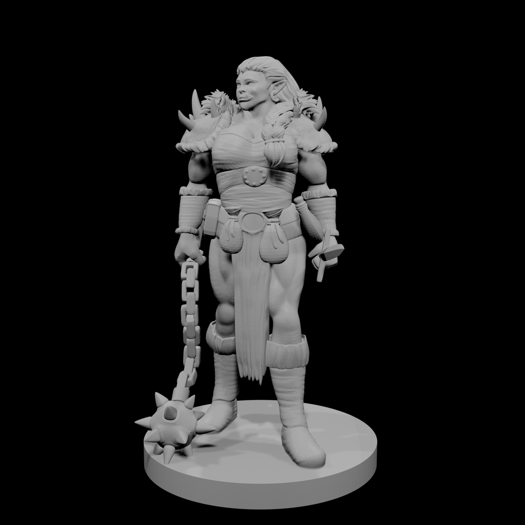 Half Orc Female Barbarian 3