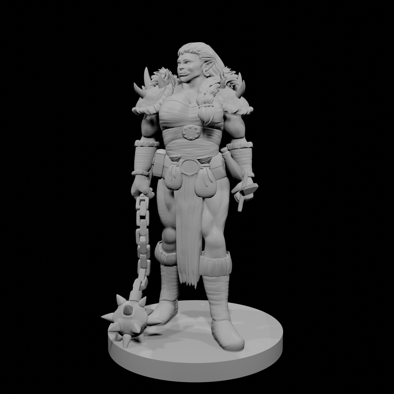Half Orc Female Barbarian 3