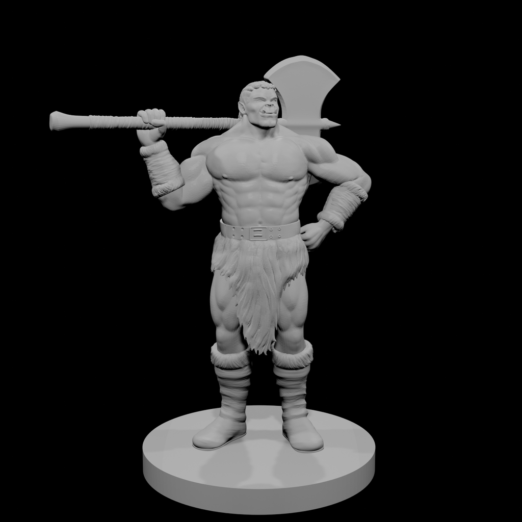 Half Orc Male Barbarian 1