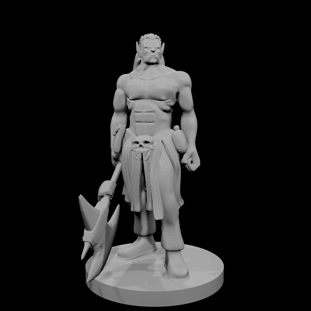Half Orc Male Barbarian
