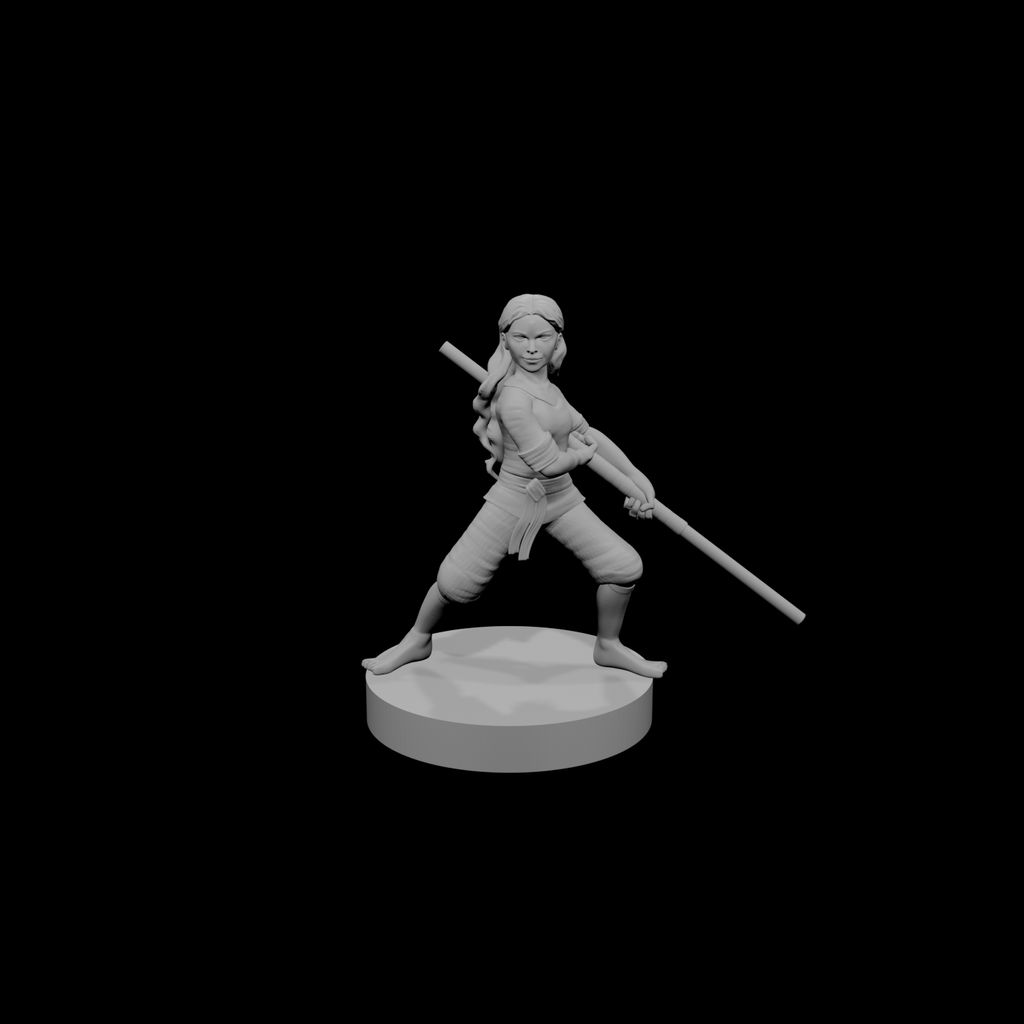 Halfling Female Monk