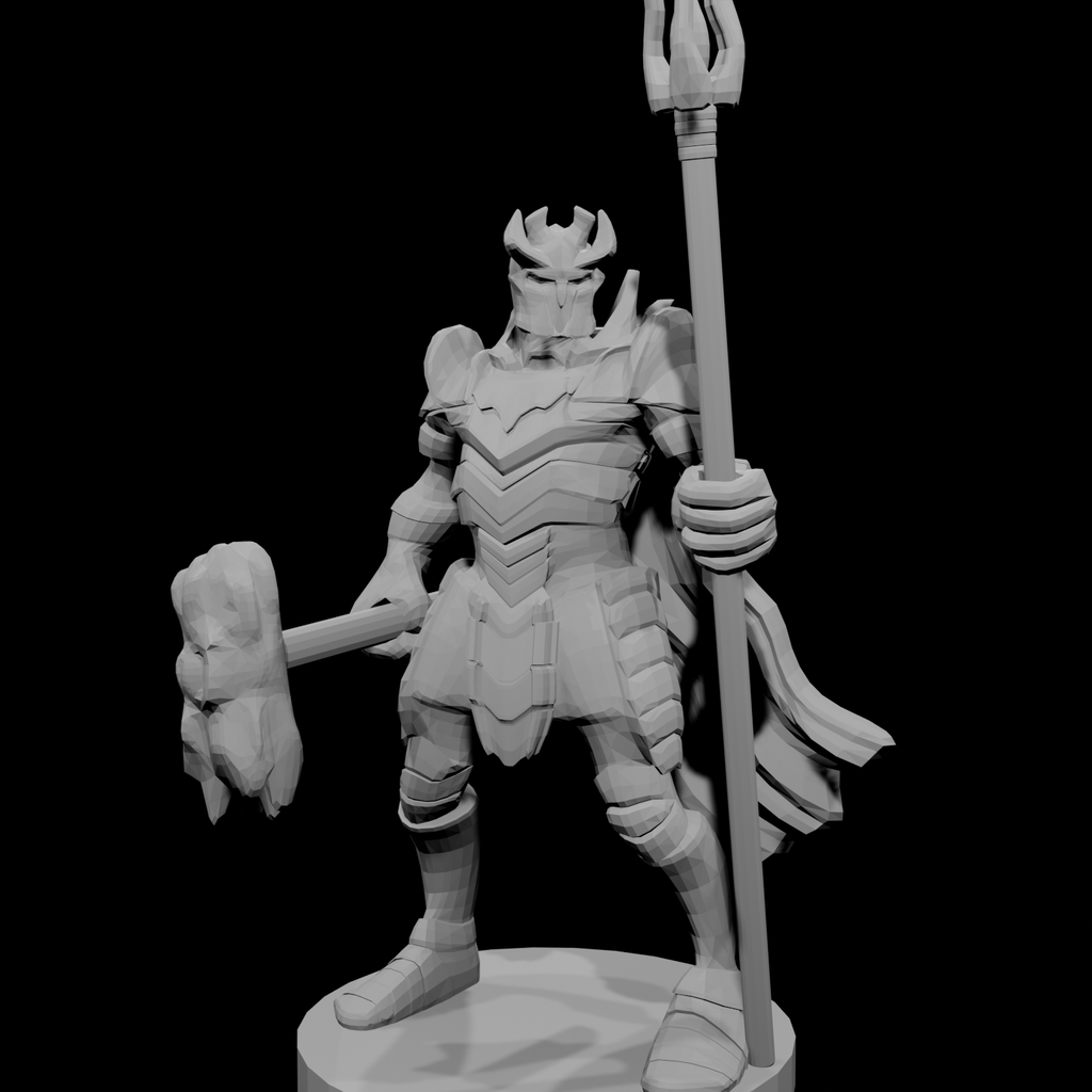 Heavy Fighter Hammer and Staff