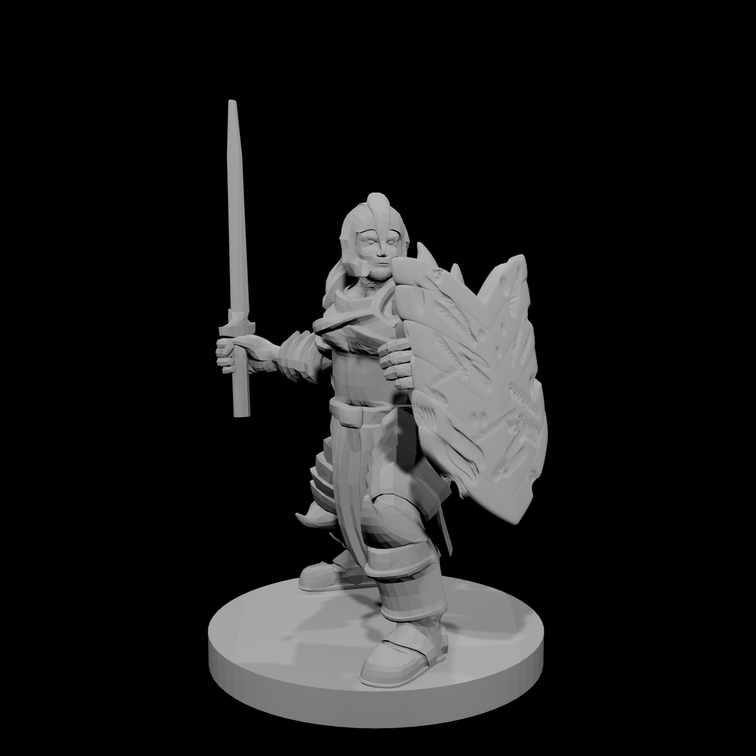 Casque Paladin Armure de fantaisie Bouclier découpé
