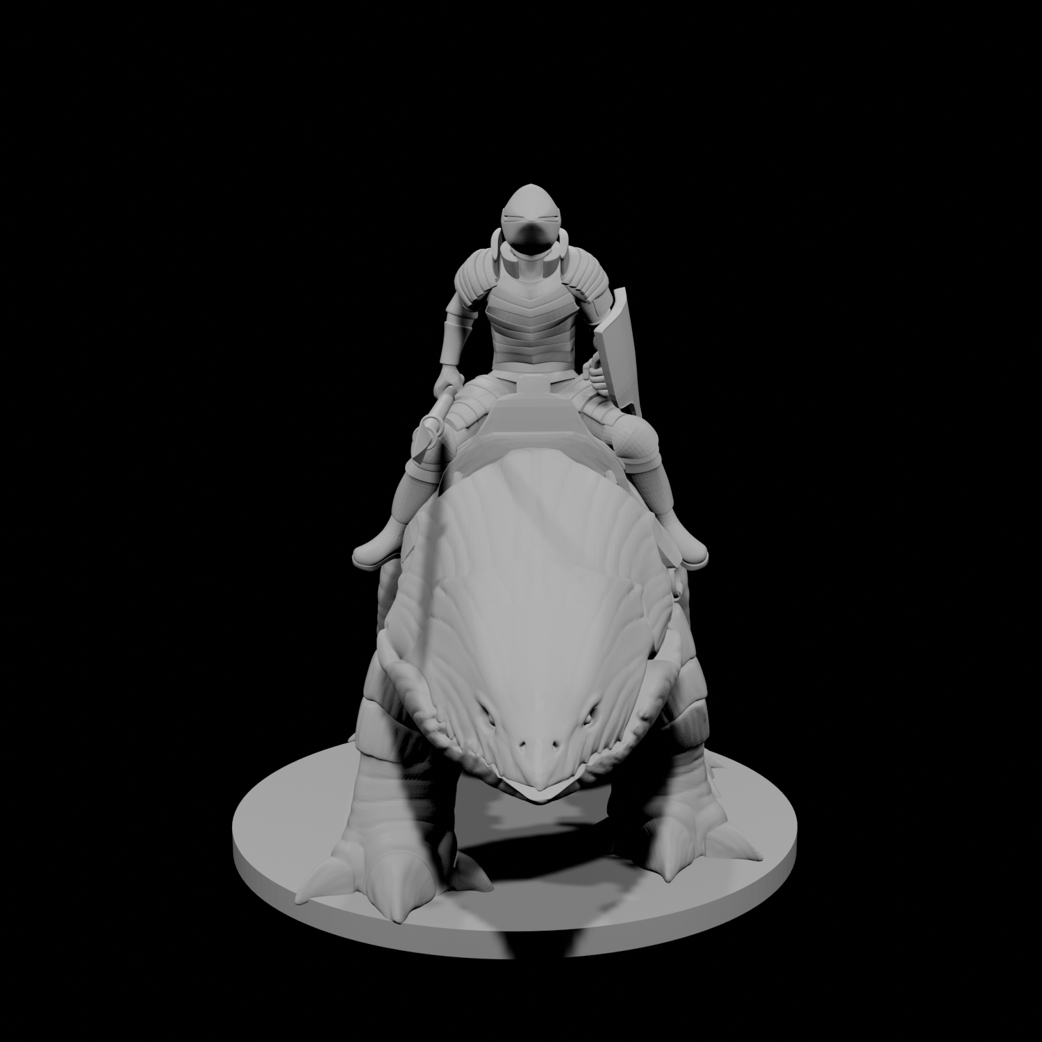 Human Cavalier on a Bulette