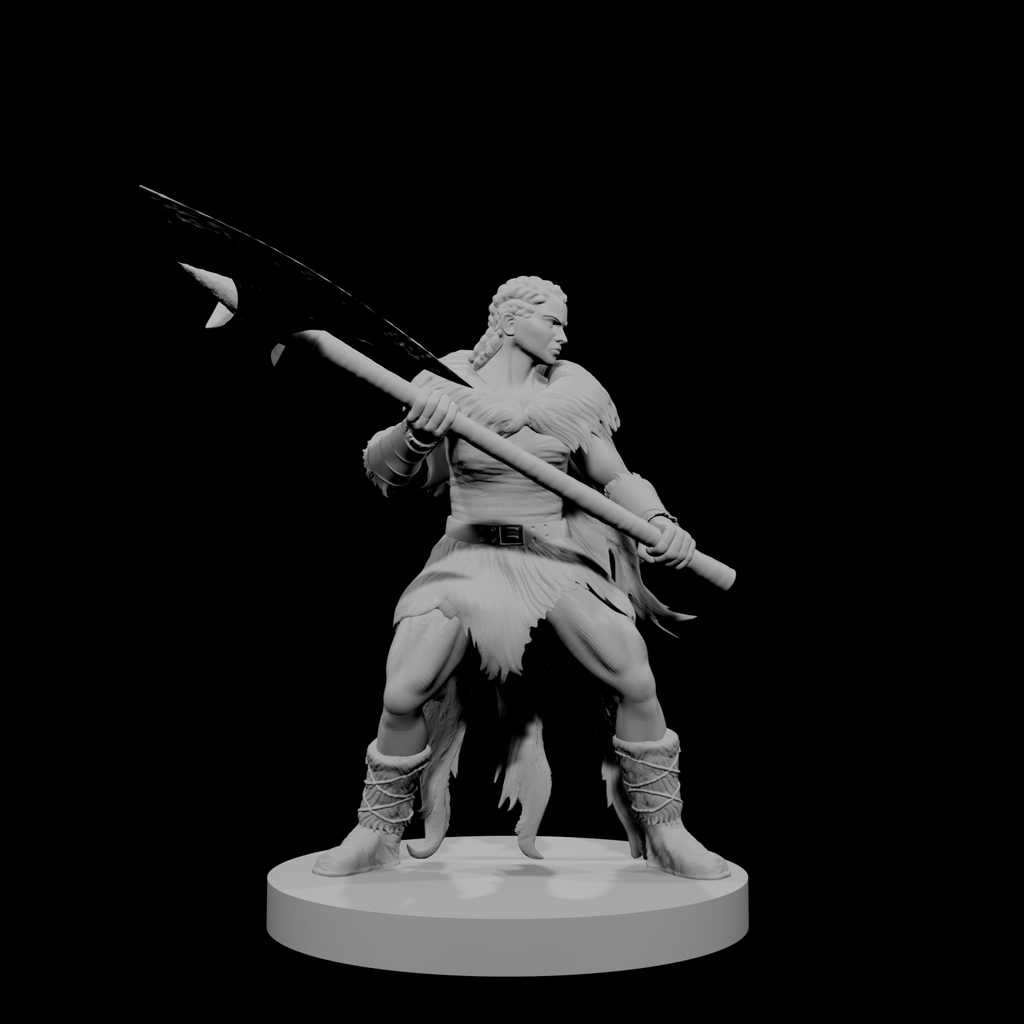 Human Female Barbarian 3