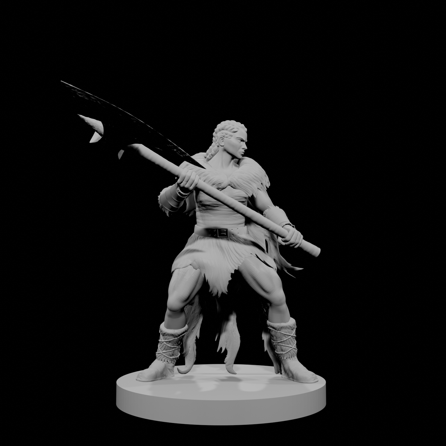 Human Female Barbarian 3