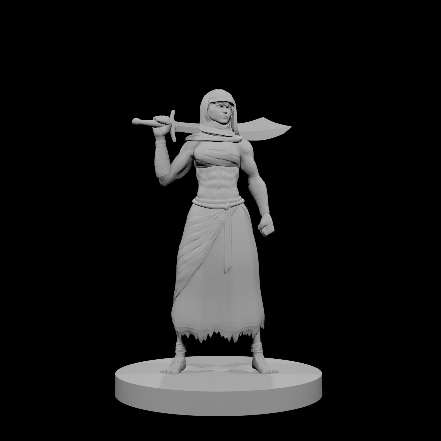 Human Female Fighter Desert