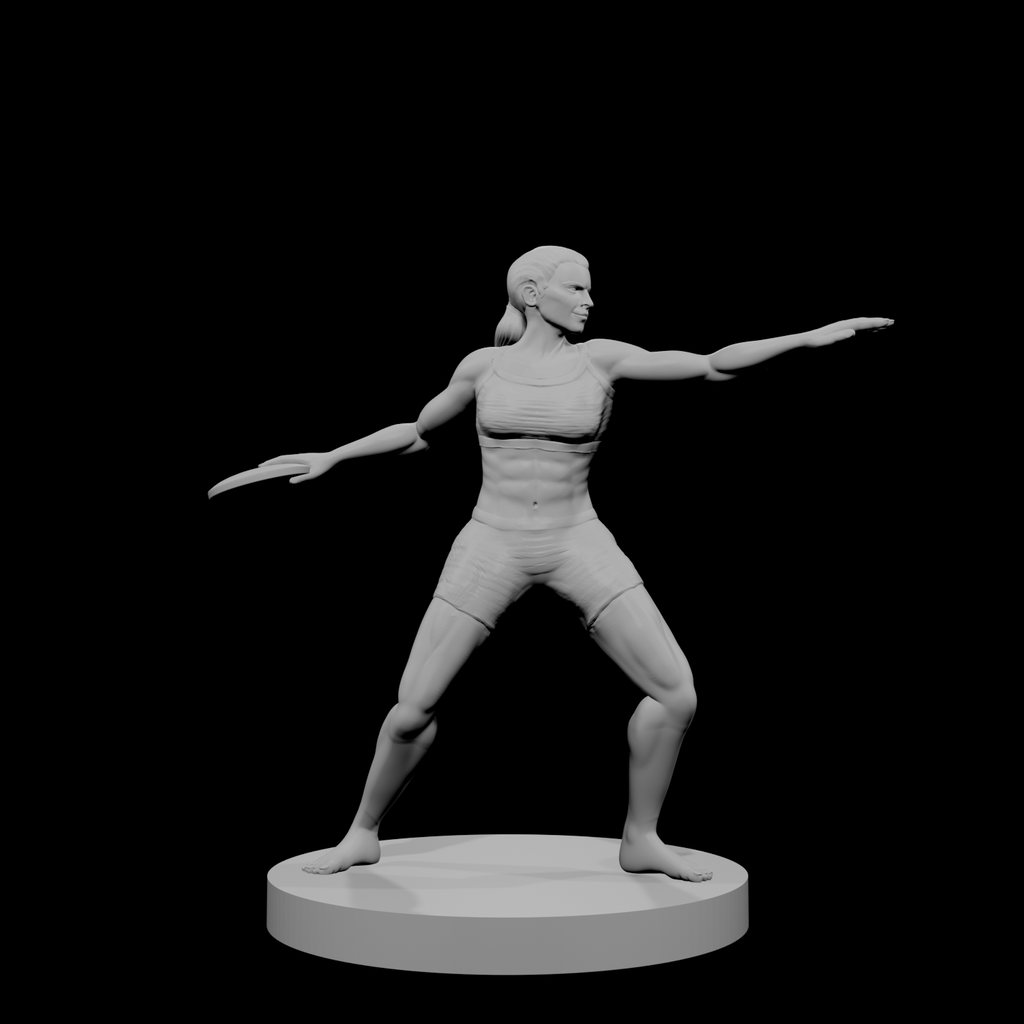 Human Female Fighter Discus Thrower