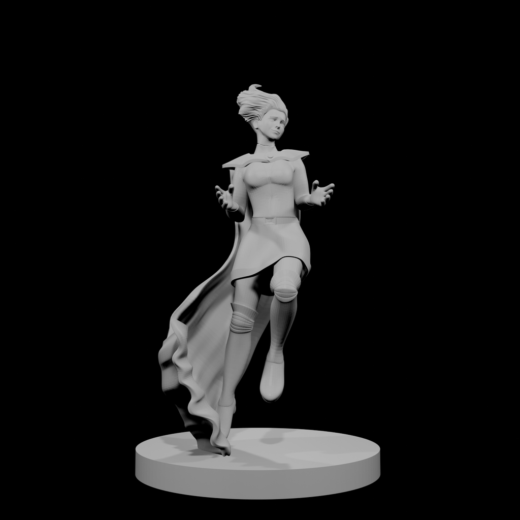Human Female Sorceress Floating