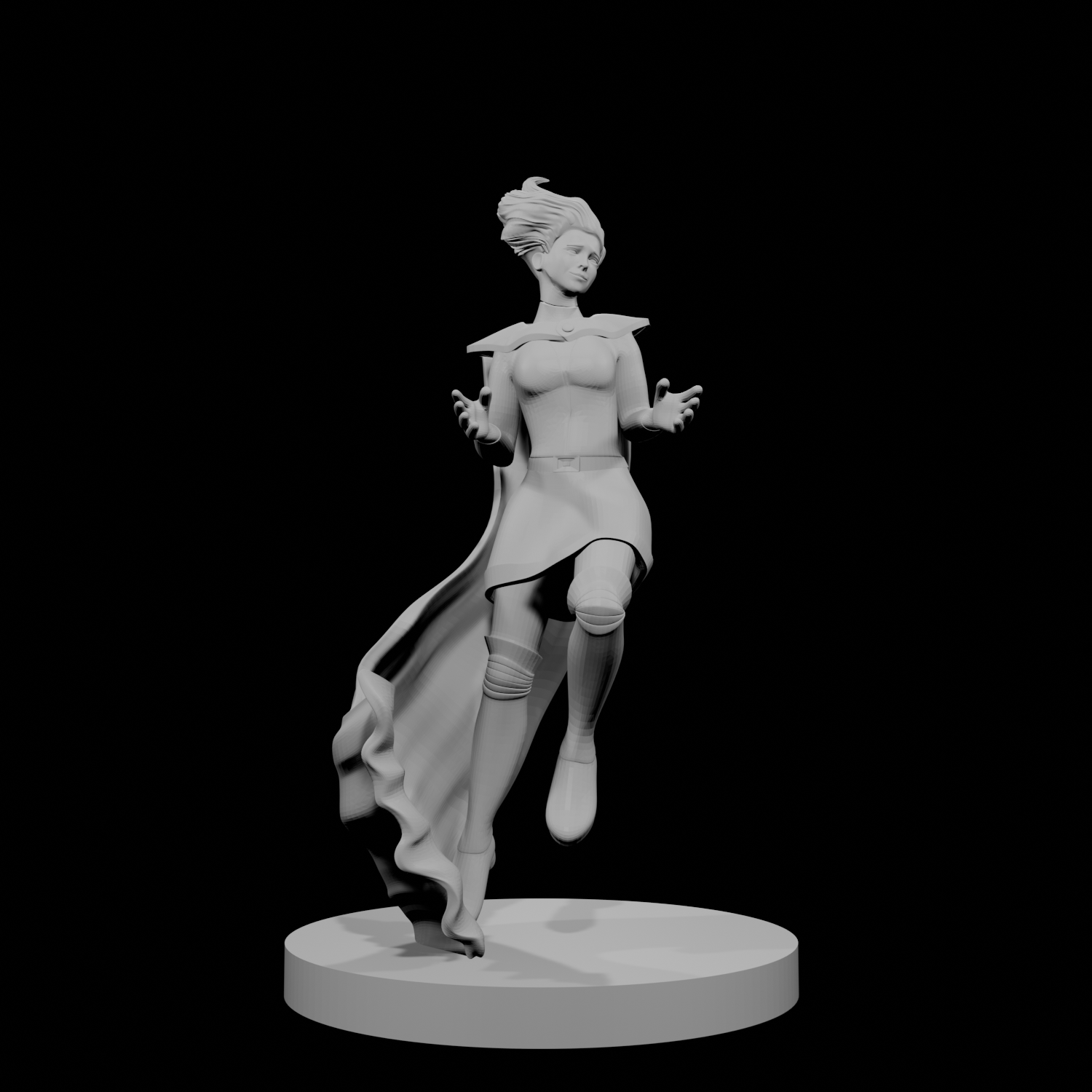 Human Female Sorceress Floating
