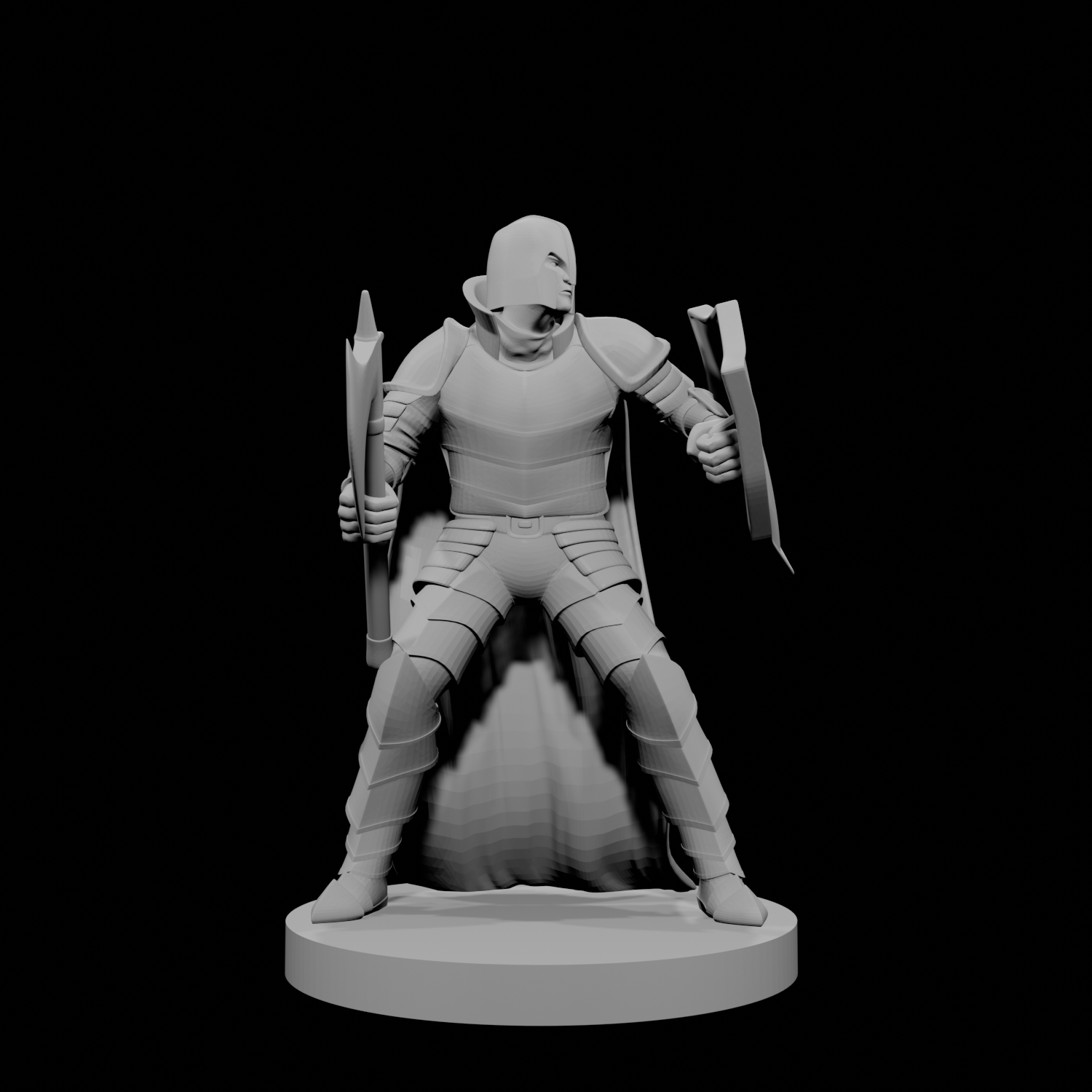 Human Male Fighter Axe and Shield
