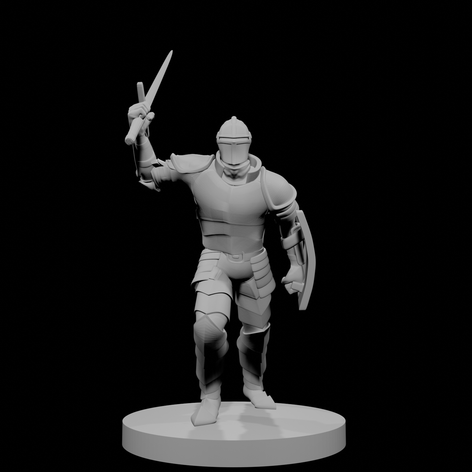 Human Male Fighter charging