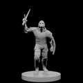 Human Male Fighter with hounskull bacinet