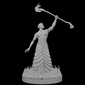 Human Male Wizard with Ring of Fire and Dragon Staff