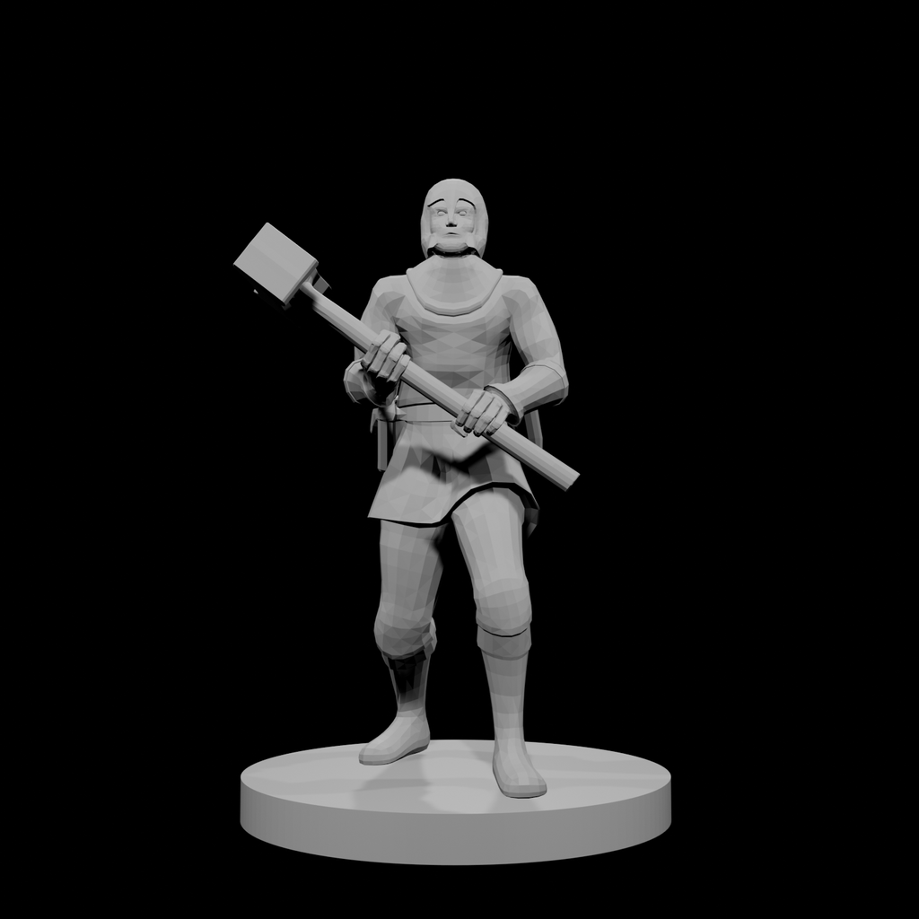 Human War Cleric Chainmail Hammer