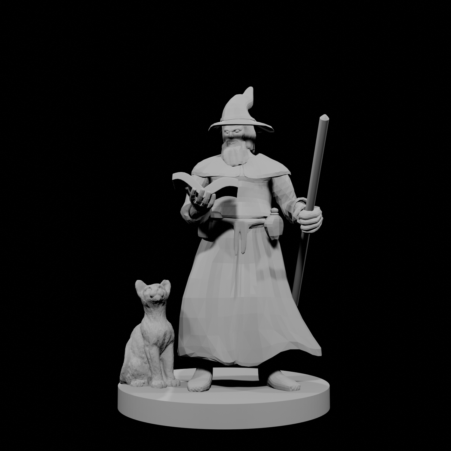 Human Wizard with beard and staff