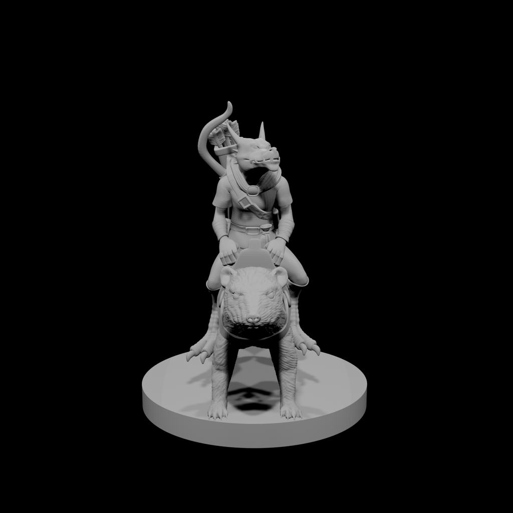 Kobold Ranger on a Dire Weasel