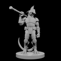 Silver Dragonborn War Cleric with Maul Axe Combo