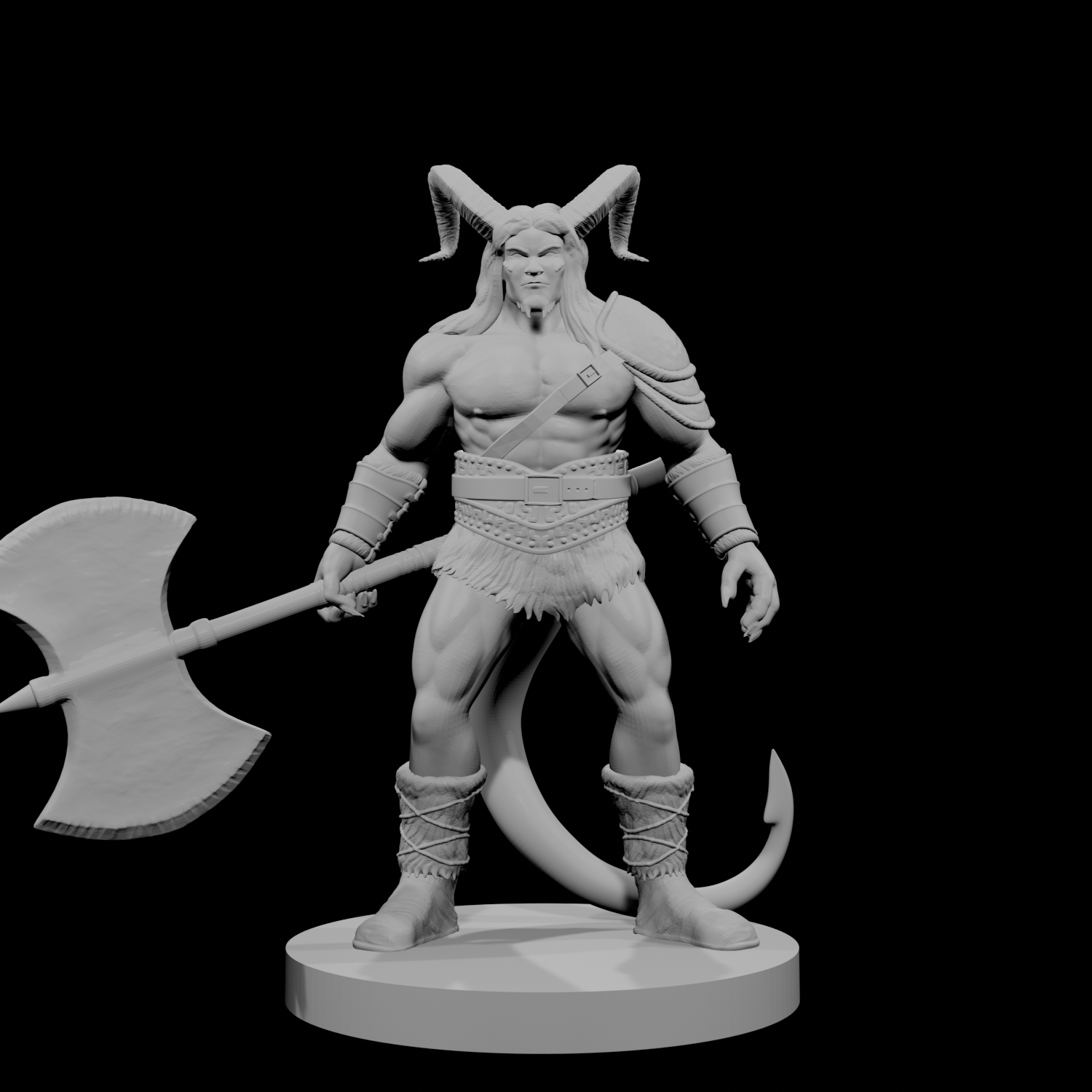Tiefling Male Barbarian 3