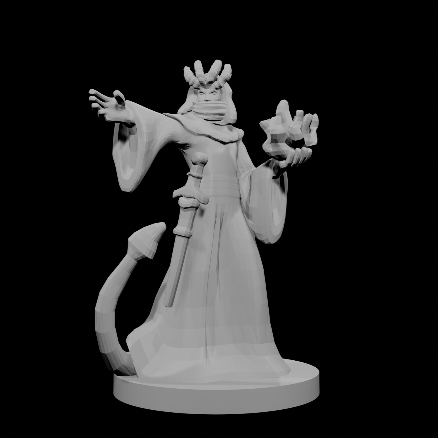 Tiefling Male Sorcerer Four Horns