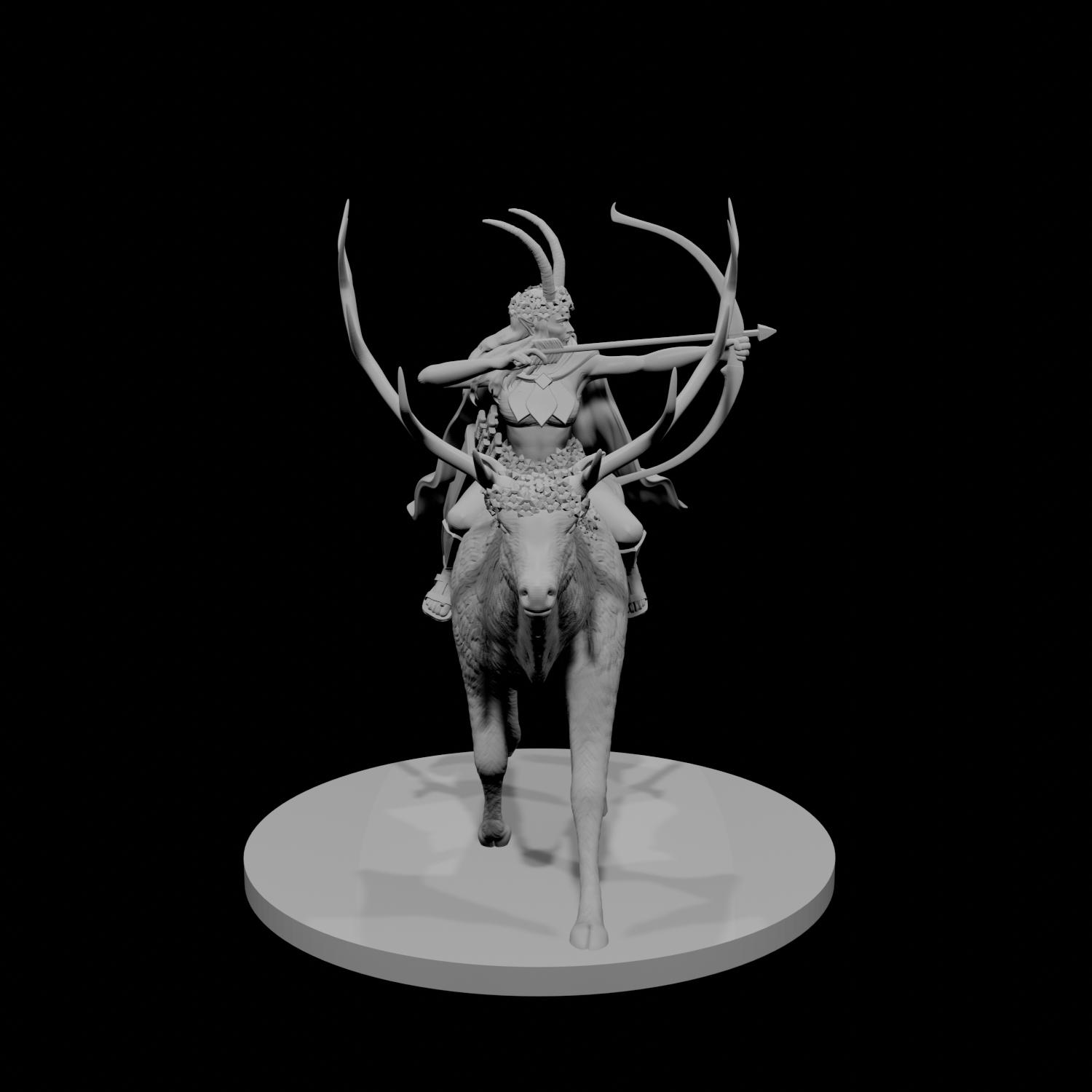Tiefling Ranger on Elk