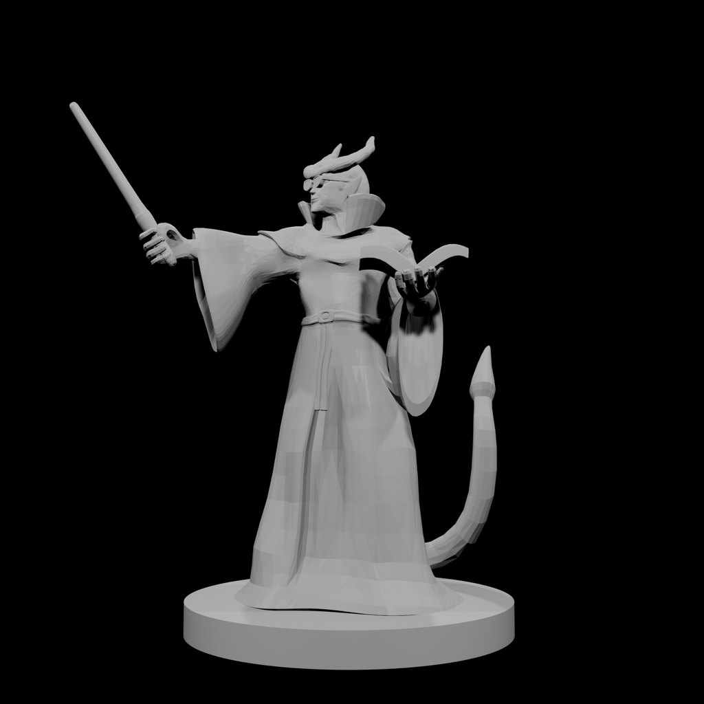 Tiefling Wizard with Glasses