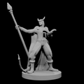Tiefling Wizard with staff