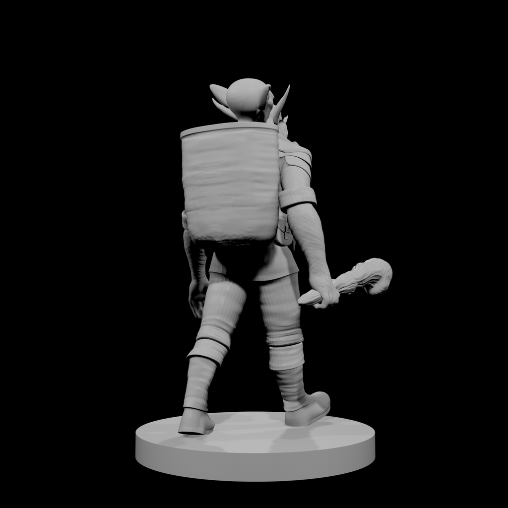 Bugbear Fighter with Goblin Buddy in backpack