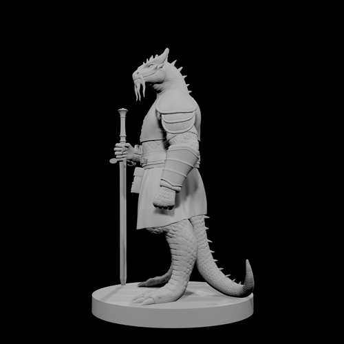 Dragonborn Fighter with greatsword and kilt