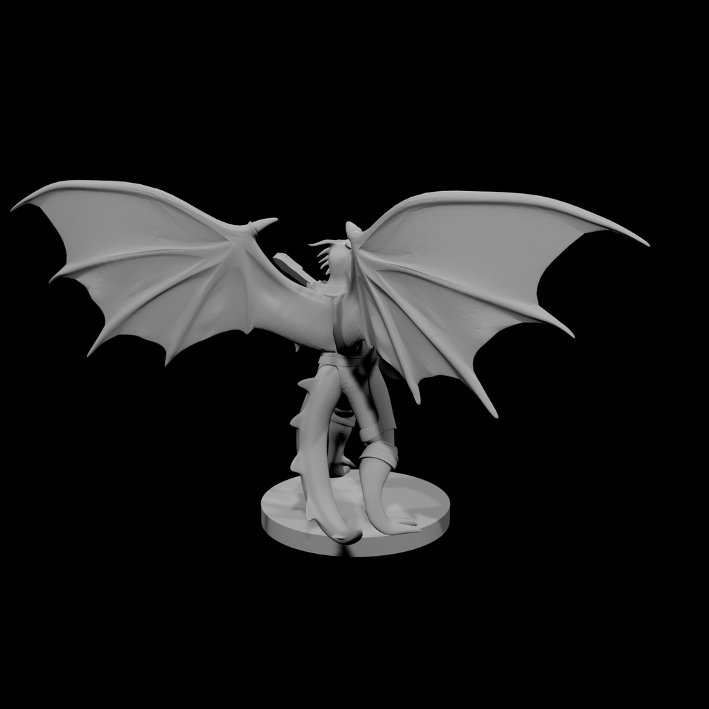 Barde Draconide Mâle avec Hache-Guitare