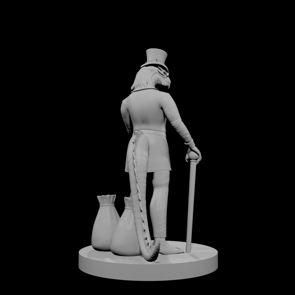 Sorcier drakéide mâle 5 avec queue