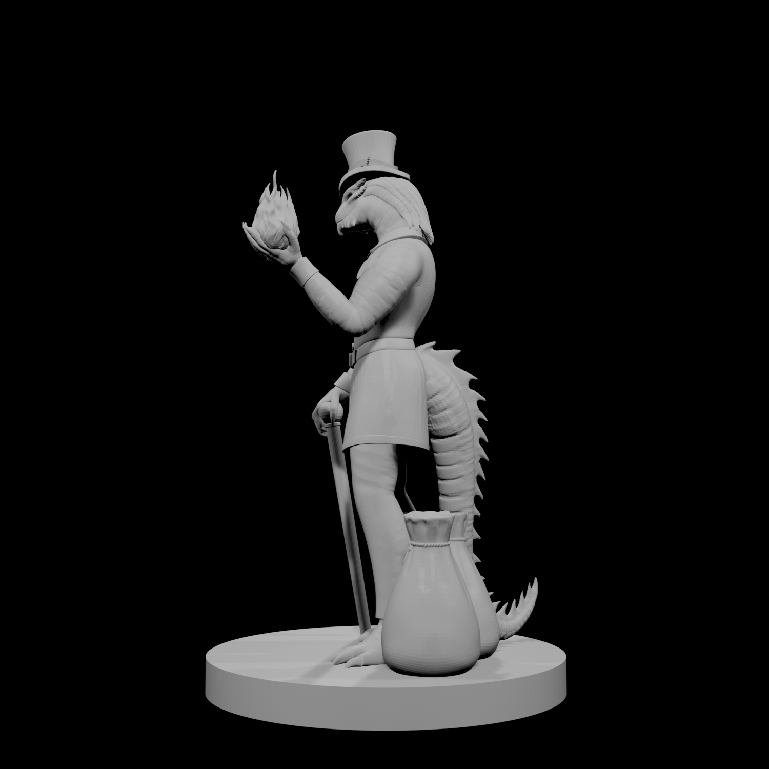 Sorcier Homme Draconide 5 avec queue 2