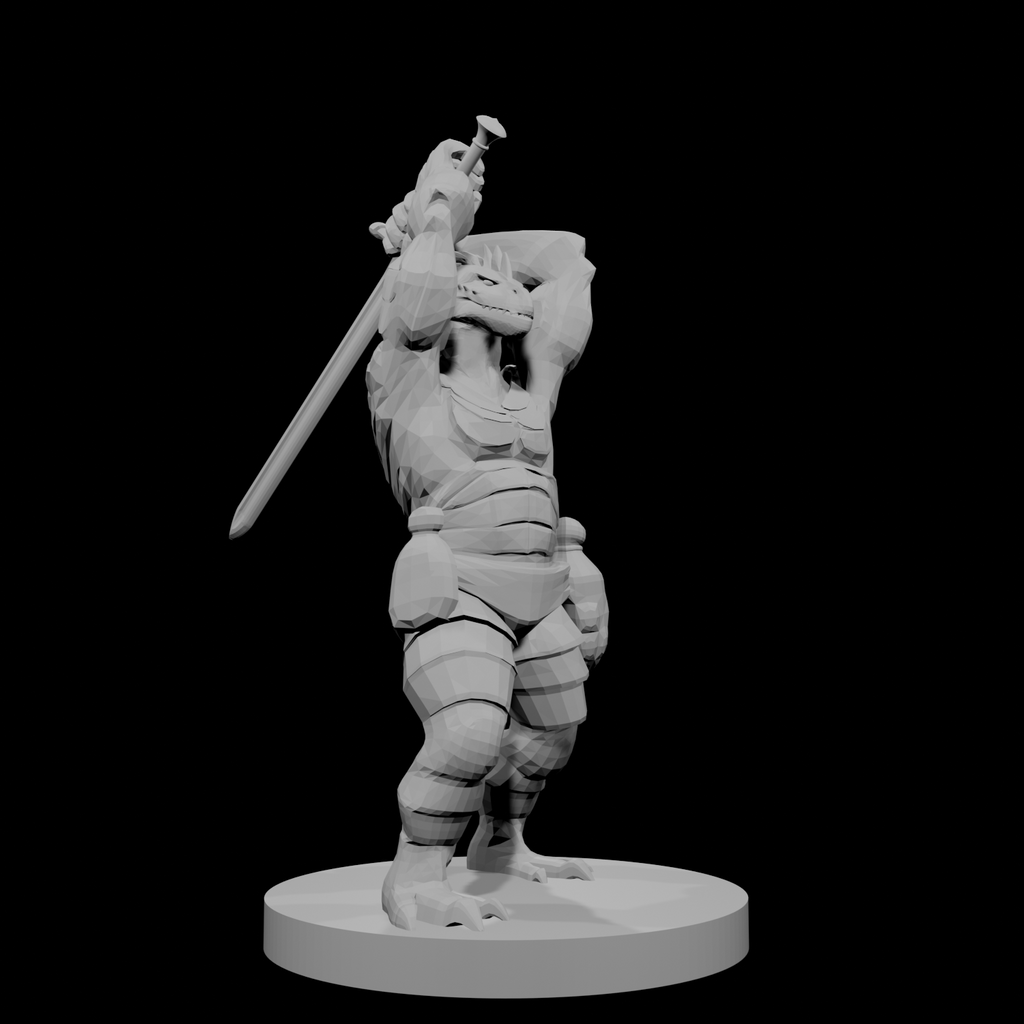 Barbare draconide avec épée