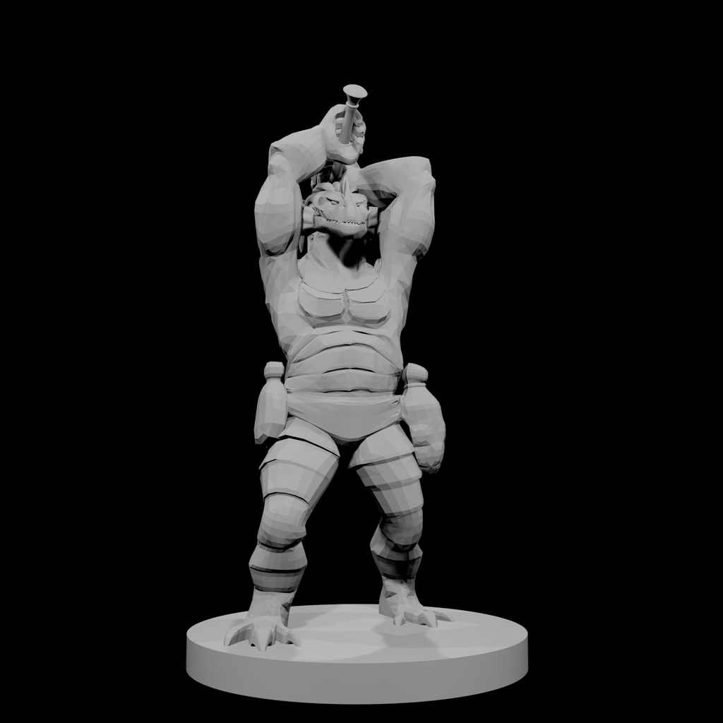Barbare draconide avec épée