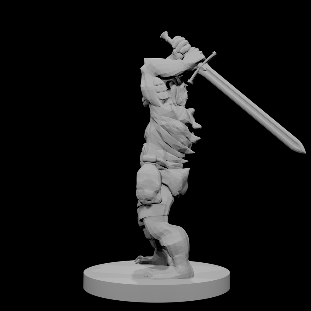 Barbare draconide avec épée