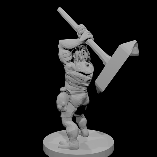 Dragonborn barbarian with a maul