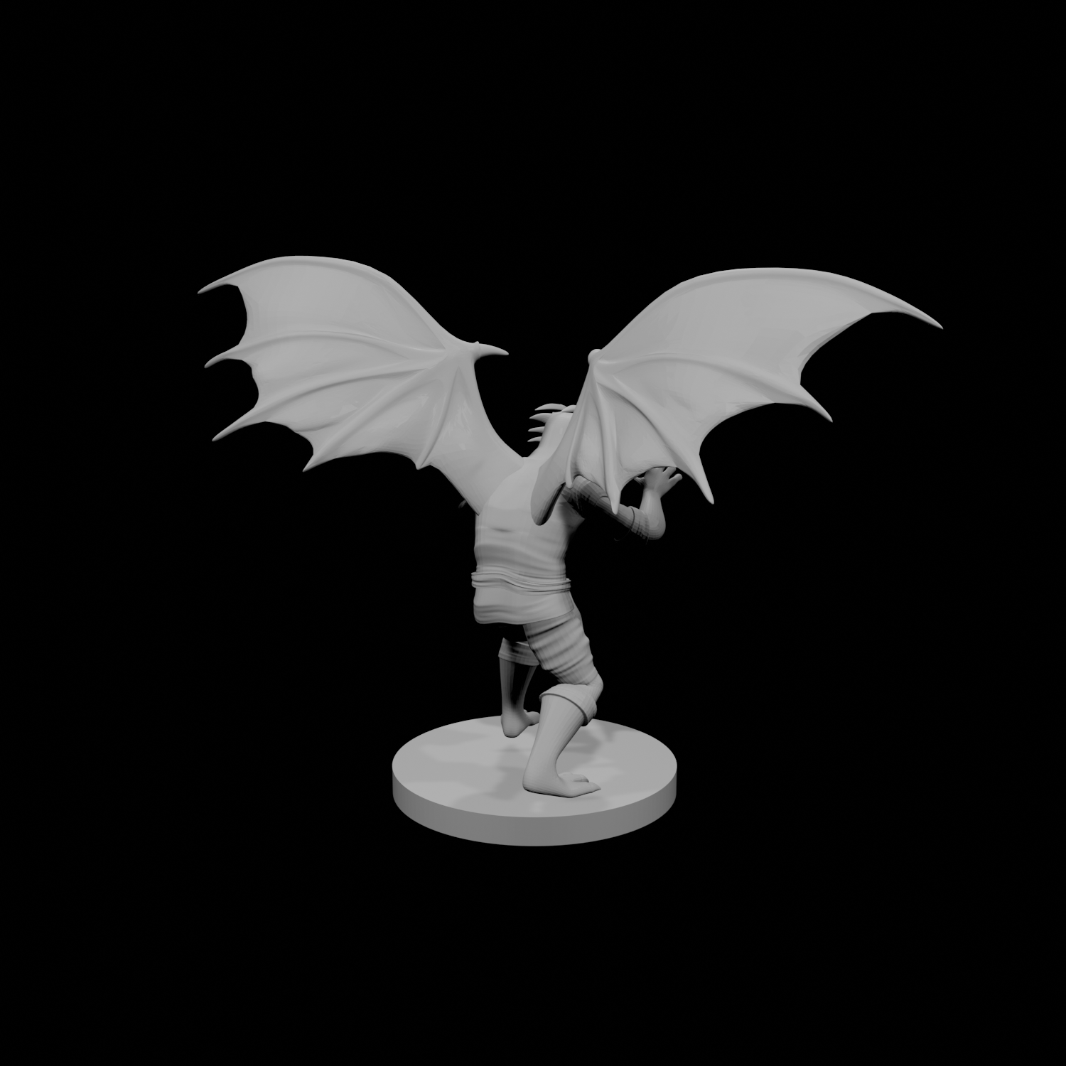 Moine mâle draconide 2 avec des ailes