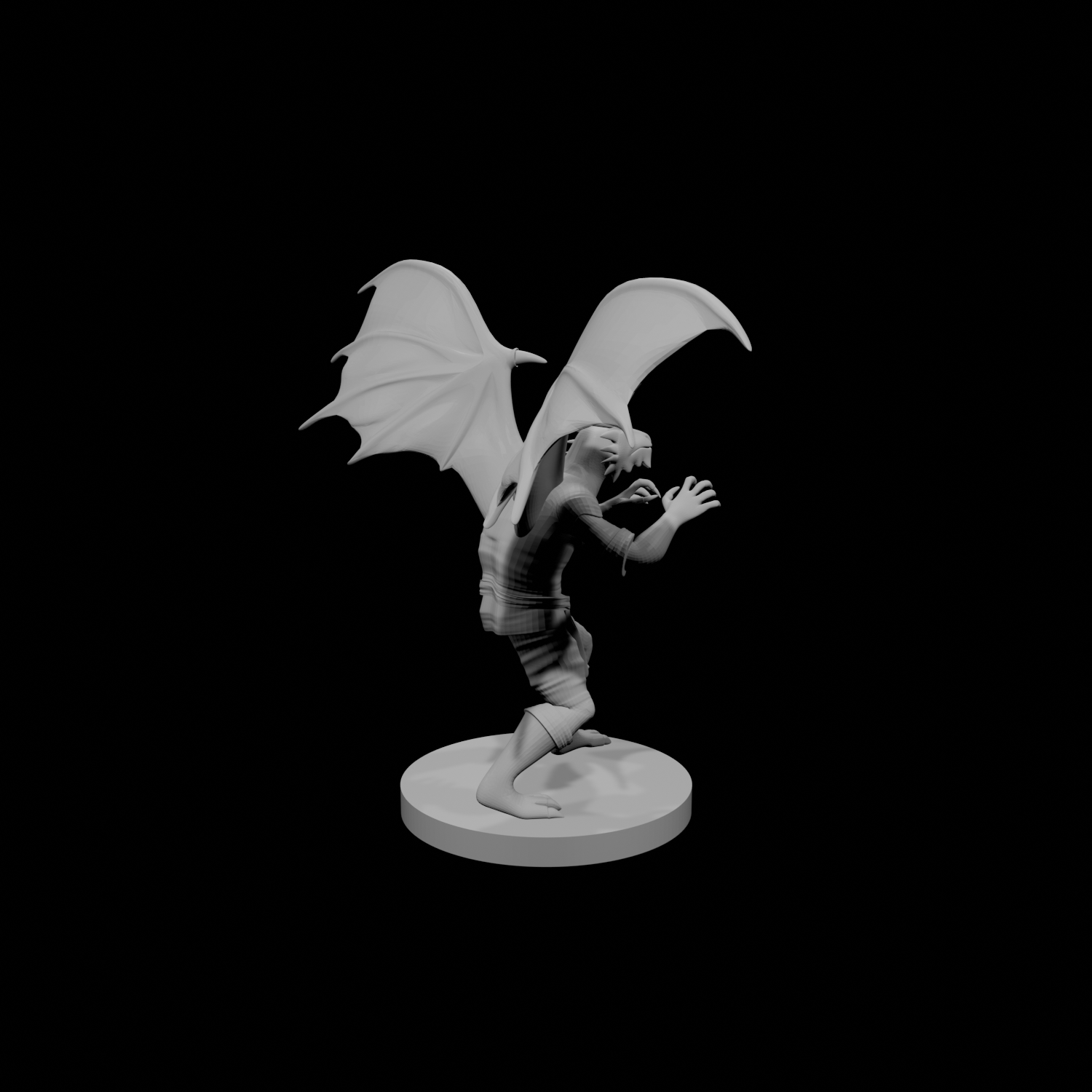 Moine mâle draconide 2 avec des ailes