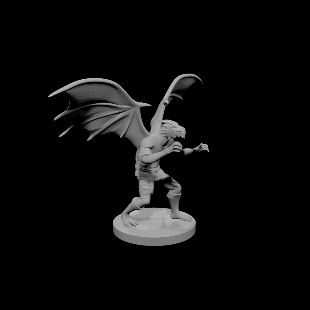 Moine mâle draconide 2 avec des ailes