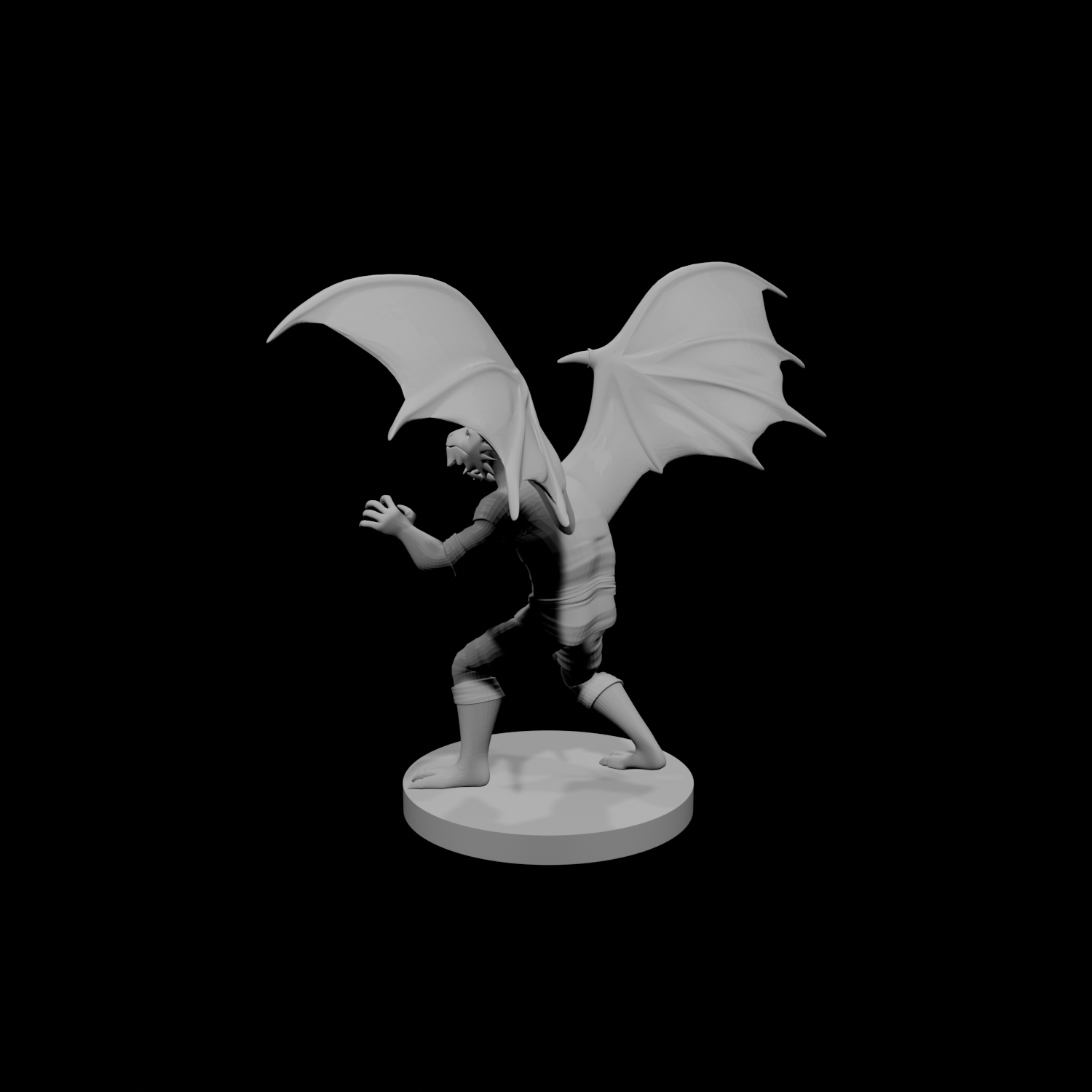 Moine mâle draconide 2 avec des ailes