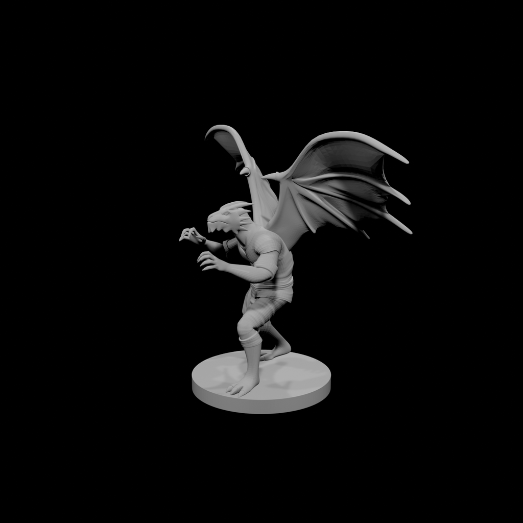 Moine mâle draconide 2 avec des ailes