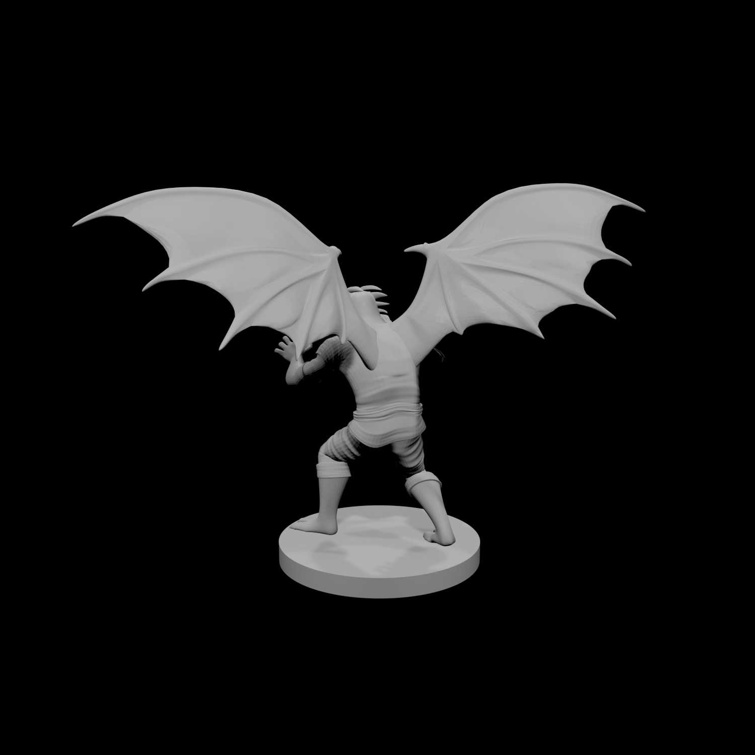 Moine mâle draconide 2 avec des ailes