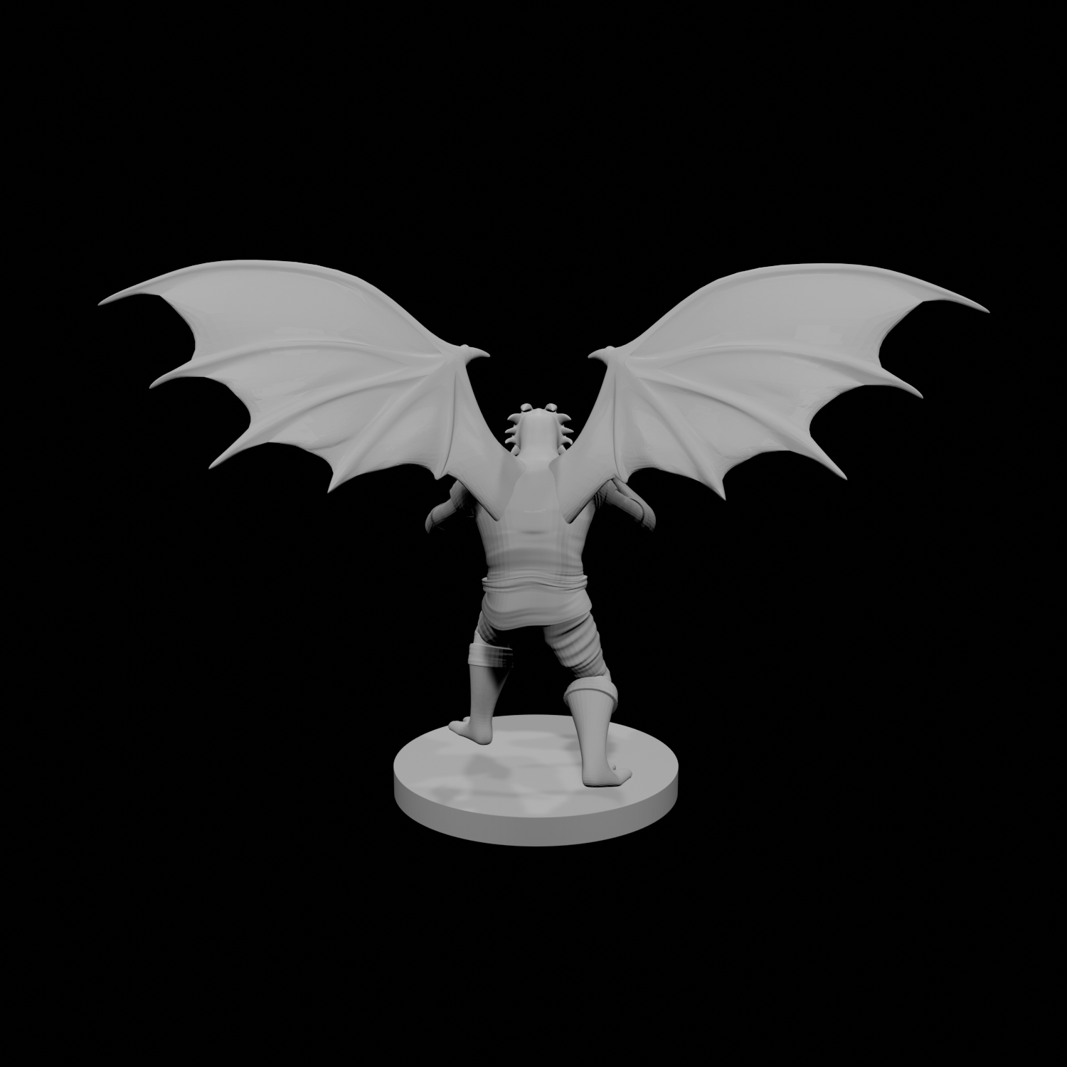 Moine mâle draconide 2 avec des ailes
