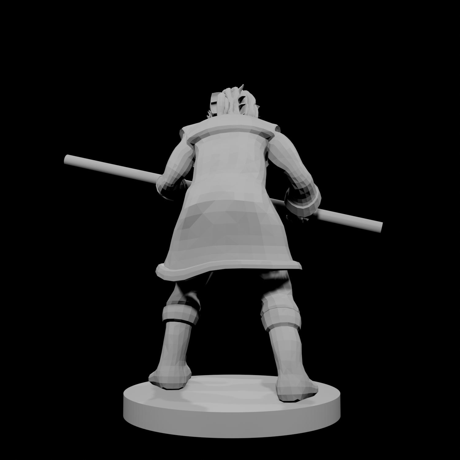 Moine homme draconien avec bâton