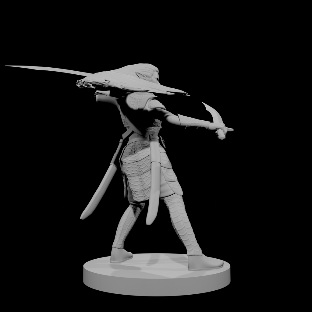 Drow Female Bladesinger with Scimitars