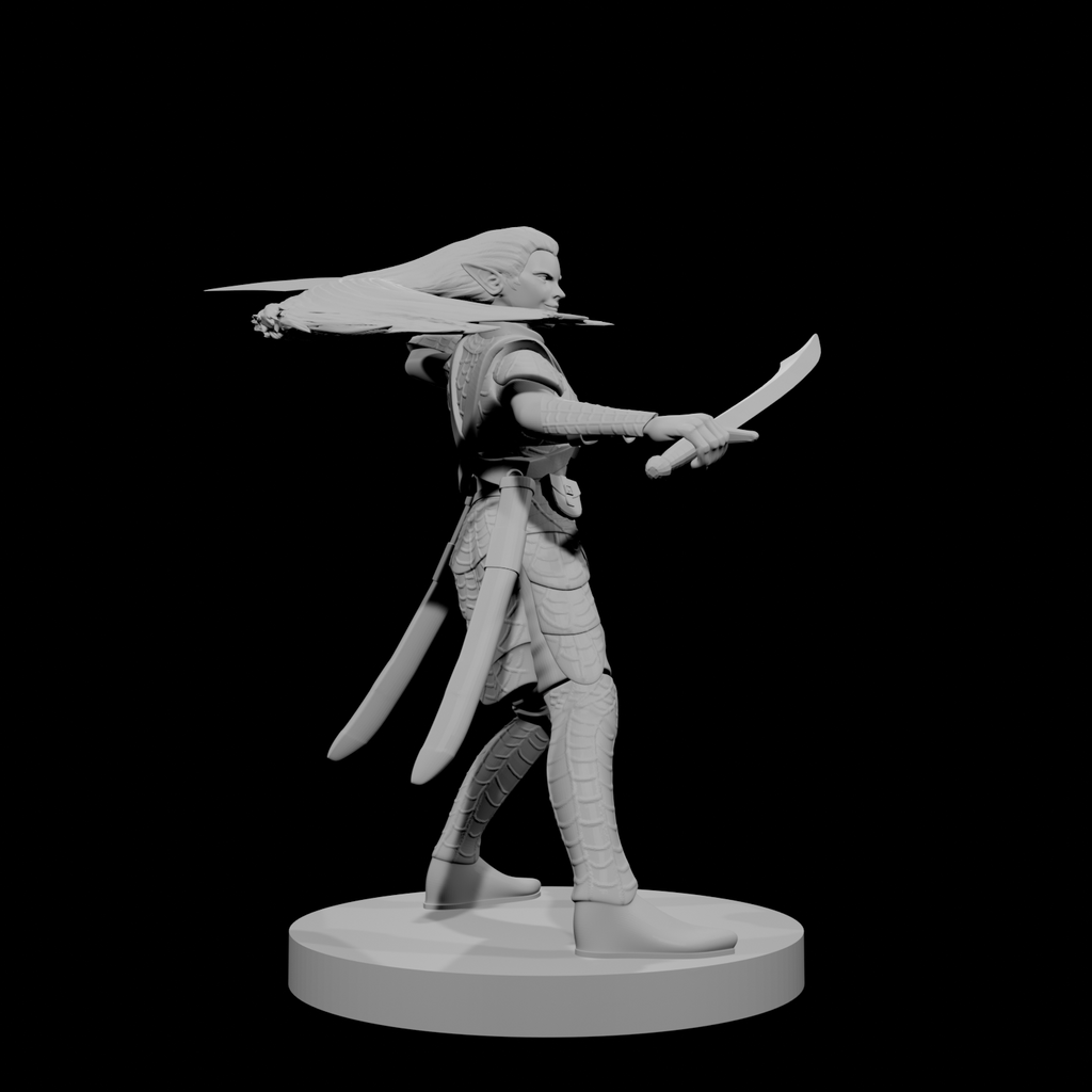 Drow Female Bladesinger with Scimitars